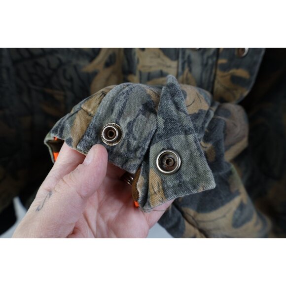 Vintage 90s Streetwear Mens Large Reversible Hooded Camouflage Parka Jacket - Picture 5 of 16